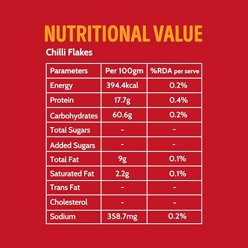 Image of SNAPIN Chilli Flakes 95 gm I Red Chilli Flakes I Bold & Spicy Crushed Red Chillies | All-Purpose Cooking & Garnishing | Crushed Chillies for Pizza, Pasta & Snacks | Spicy All-Purpose Garnish