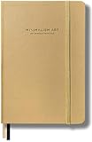 Minimalism Art, Premium Edition Notebook Journal, Medium A5 5.8 x 8.3 inches, Dotted Grid Page, Hard Cover, 234 Numbered Pages, Gusseted Pocket, Ribbon Bookmark, Ink-Proof Paper 120gsm (Tan)