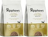Applaws Alimento Seco Completo para Gatos Adultos, sin Cereales de Pollo con Cordero Adicional - 400g Bolsa Resellable (Paquete de 2)
