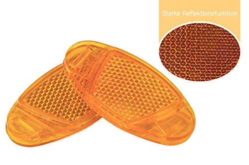 Hentek 8 Pcs Réflecteurs pour Rayon Vélo, Catadioptre Velo Adaptés à Tout Type de Voiture de Pliage Performance De Vélo De Montagne Autres Voitures - Image 3