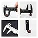 TamBee Plastic Vernier Caliper, 150mm Mini Caliper for School Students, Double Scale Caliper Jewelry Brow Sliding Gauge Ruler Measuring Tool 6Inch 5PCS(Black)