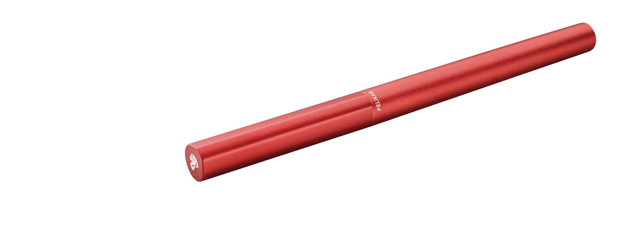 Pelikan Penna Stilografica INEO per Scuola e Ufficio, Design Minimalista, in Alluminio, Ricaricabile, in Astuccio Regalo di Metallo Sagomato, Sostenibile, Fusto Red Matt