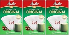Filtros Blancos de Café Tamaño 1x4, 40 Filtros (Paquete de 3)