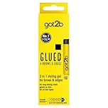 got2b Glued 4 brows & Edges Clear gel 2 in 1 16 ml, Screaming Hold Brow gel, Eyebrow Gel for Long Lasting Looks, Vegan Formula