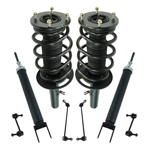 Image of TRQ Front and Rear Suspension Kit Complete Strut & Coil Spring Assembly Shock Absorber Sway Bar Stabilizer Link Compatible with 2010-2012 Ford Taurus