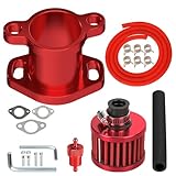 CILOYU Intake Manifold Inlet Pipe Kit with Air Filter Compatible with Predator 420 301cc GX390 GX340 GX270 GX240 13HP 15HP Engine Mini Bike Go Kart Cart Accessories Parts Red