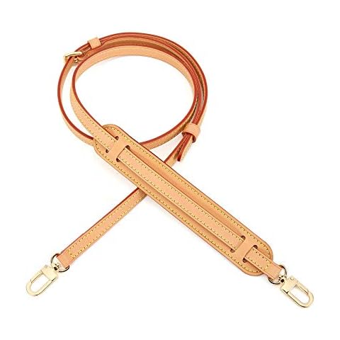 OULARIO Vachetta Leather Adjustable Crossbody Strap for Pochette Small Bags Favorite Mini NM Eva PM MM (Vachetta Leather Strap with Shoulder pad) Cover