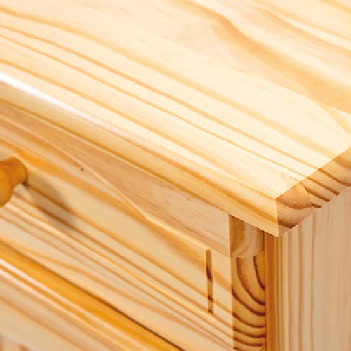 Dmora Mobile Buffet credenza vetrina Shabby, Pino