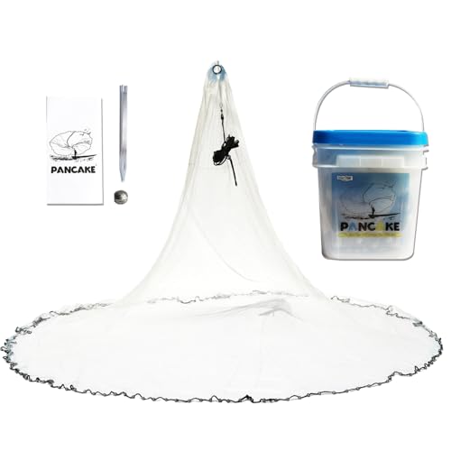 BasicGear® Pancake® Cast Net, 12ft Radius, 1.25 Mesh, 1.25lb, for Bait Fish - image 5