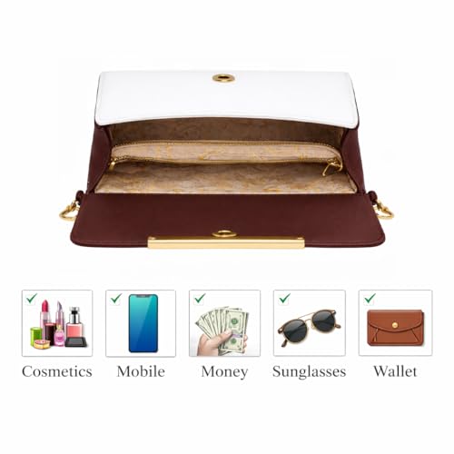 Image of ETLIS Women's Stylish Sling Bag | Faux Leather Crossbody Handbag with Gold Chain Strap | Small Shoulder Purse for Daily Use, Party & Travel