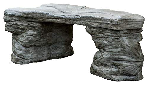 Cast Stone Petrified Rock Bench, Outdoor Garden Bench, Sandstone Patio Chair, 3 Piece Hand Sculpted Rustic Garden Bench, Outdoor Decor