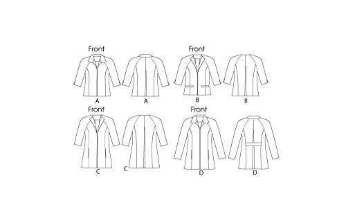 Mccall Patterns M6709 Misses' Jackets Sewing Template, Size B5 (8-10-12-14-16) #TOP6