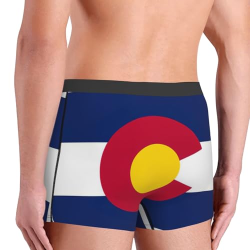Colorado State Flag Print Men'S Boxer Briefs, Breathable Underwear For Men, Moisture Wicking Soft Mens Underwear3