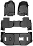 MAXLINER All Weather Custom Fit 3 Row Black Floor Mat Liner Set Compatible with 2015-2020 Chevrolet Suburban / GMC Yukon XL (Only Fits with 2nd Row Bench Seats)