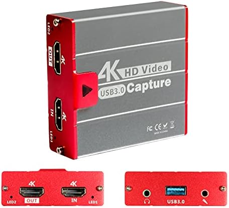 Mirabox 4K キャプチャーボード switch対応 、HDMI USB3.0 ビデオキャプチャー HD ゲームキャプチャー ゲーム録画 ビデオ録画 ライブ配信 生放送用 ライブ配信用キャプチャーデバイス Switch PS4 PS5 PS3 Xbox Webカメラ スマホに対応 OBS/Potplayer/XSplit適用 Mac/Windows/7/8/10/Linux OS対応電源不要