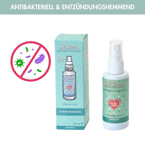 Dr. Bauer’s Mundspray Original Love – Frische mit Citrus, Minze & Kräutern – veganes Atemspray ohne Alkohol – für ein reines Mundgefühl – 50 ml