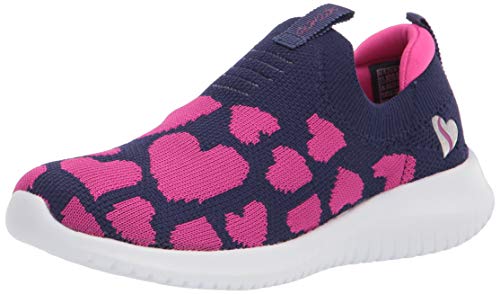 Skechers girls Skechers Stretch Fit, Skechers Slip On, Skechers Sport, Skechers Machine Was Sneaker, Navy/Neon Pink, 6 Big Kid US