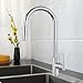 Grifo de cocina desmontable de acero inoxidable XWIHTR: grifo para fregadero giratorio 360° y extensible con doble modo (acabado cepillado)
