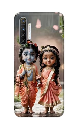 Image of Printed Hard Back Cover for Realme X2 Back Cover (Radha Krishna Love -J2) -190724(EA)