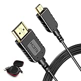 【Dispositivo compatible】 Muestre video Full HD en su televisor Ultra 4K, HDTV, monitor y proyector de GoPro Hero 4, Hero 3+, Go Pro Hero 2018, cámara A6500 A6000 A73 A7S, Nikon b500, Canon EOS M50 y otras cámaras, Tableta Android con puerto de salida micro HDMI. Nota: No es compatible con el puerto Micro USB o el puerto Mini HDMI.