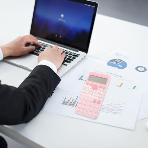 Calculadora científica portátil con pantalla grande de 12 dígitos para formulas 7