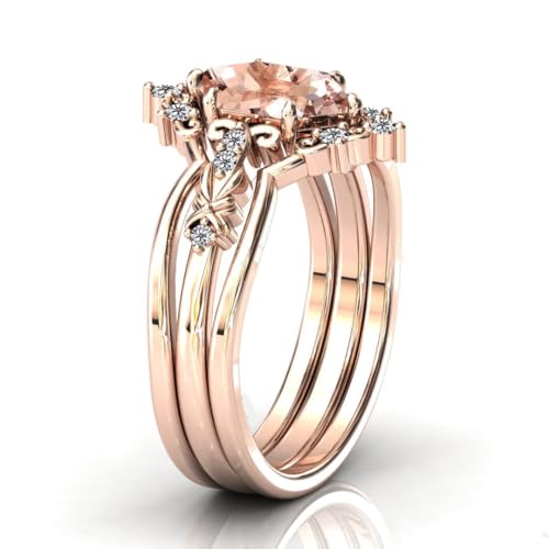 10K 14K 18K Real Gold Hexagon Gemstone Engagement Rings Set for Women Hexagon Cut 925 Sterling Silver Vintage Birthstone Wedding Anniversary Promise Jewelry Bridal Set Size4~153