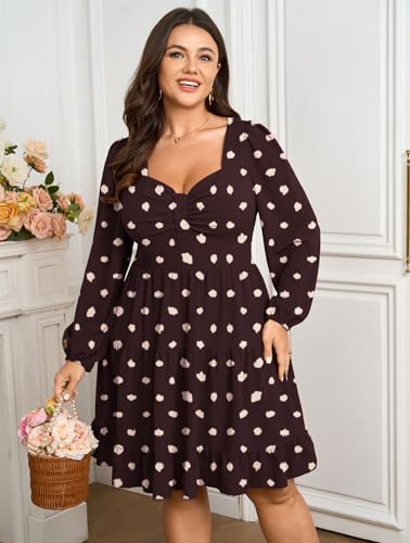 Image of SCOMCHIC Women's Plus Size Cocktail Mini Short Dress
