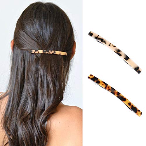 Briskaari Hair Pins Tortoiseshell Hair Clips Geometric Hair Barrettes Hair Accessories for Women and Girls (Pack of 2)