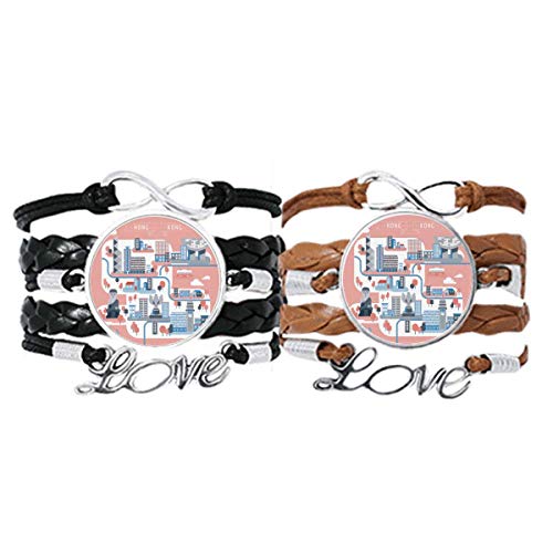 Bracelet en cuir femme Hong Kong DIYthinker bijou poignet tendance lot de 2
