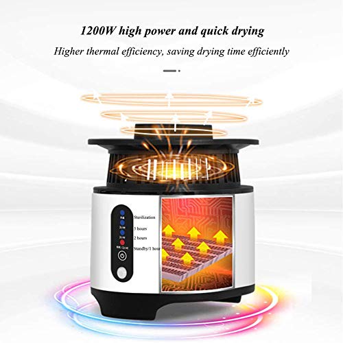 Asciugatrice Portatile - Asciugatrice A 2 Strati Alta capacità da 10 kg, Stendibiancheria Elettrico,Piccolo Armadio Asciugatura Rapida per Domestico Dormitorio Interno Appartamento,1200W,Beige - Image 5