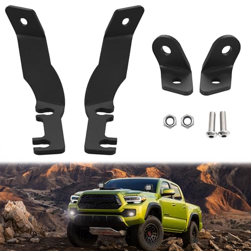HOZHEM Ditch Light Brackets Compatible with Toyota Tacoma - 1st Gen (1995-2004), Hood Hinge Mount for Auxiliary Offroad LED Pod Work Light