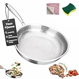 Genérico 2026 Versión Mejorada Sarten Titanio, Premium Titanium Pro Sartén 20/24/26/28/30 Cm, Sartén Titanios Martillado, Sartén De Titanio Sin Revestimiento, Apta Para Inducción (Sin Tapa, 28cm)
