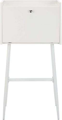 Miniatura 4 de Safavieh Escritorio de secretaria de almacenamiento en blanco y blanco moderno Xander para oficina en casa