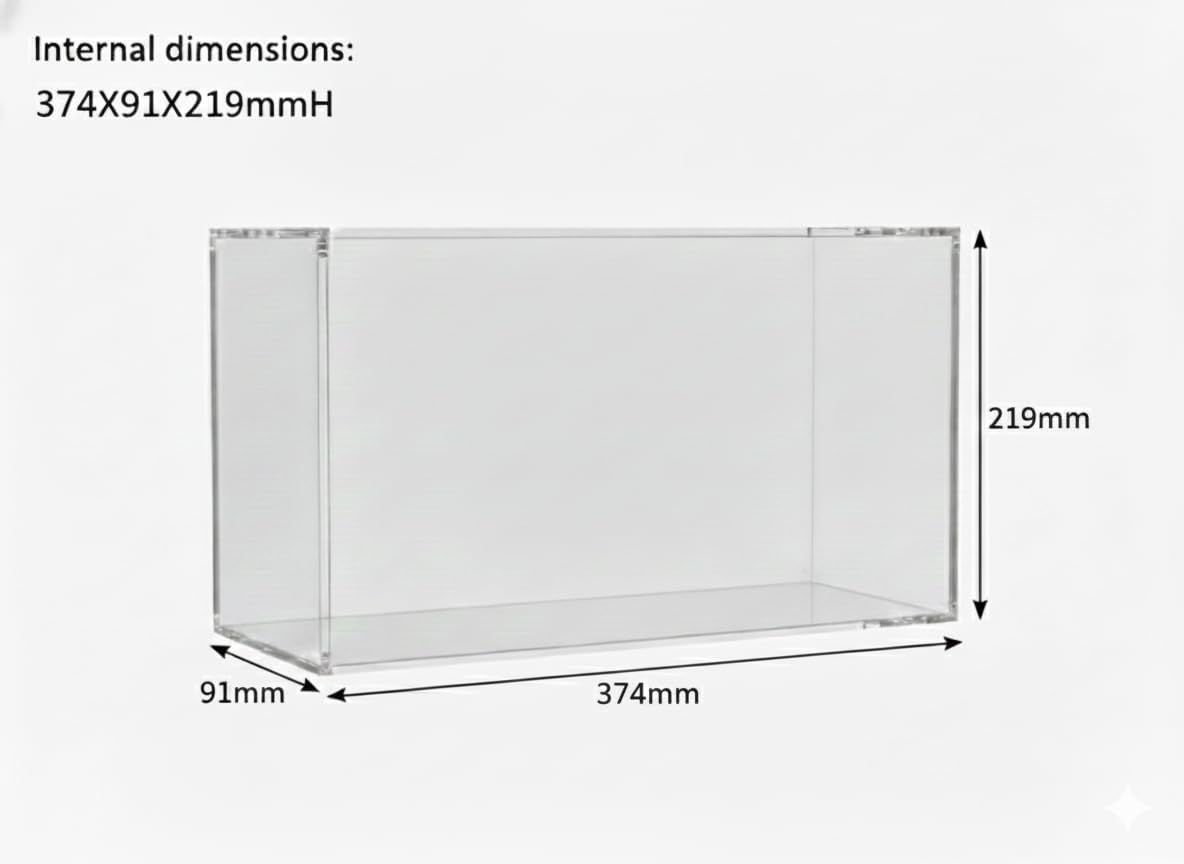 PKMN UPC Acrylic Case Protector – Magnetic 8+5mm Stackable Clear Acrylic Display Case – Compatible with Mega Charizard X ex Collector Boxes (UPC 151)