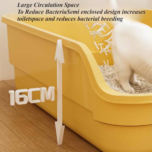 Arenero Extra Grande para Gatos con Laterales Altos y Entrada Baja miniatura 5