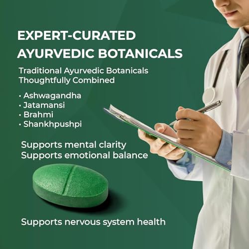 Image of OYB Brain Ease - Stress Relief & Mind Wellness Supplement with Ashwagandha, Brahmi, Jatamansi, Shankhpushpi & Sarpagandha | Ashwagandha & Brahmi Supplement for Men & Women | 30 Tablets