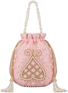 Moti Work potliPotali Bag for Wedding Party & Festive Use | Bridal Return Gift Potli Handbag-D_88 Price In India