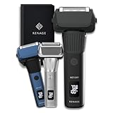 ひげそり 電動シェーバー メンズ シェーバー IPX6防水 丸洗い可 5枚刃 髭剃り 深剃り 往復式 RENAGE USB Type-C充電 急速充電 液晶ディスプレイ付き ロック機能付き 密着ヘッド トリマー付き ドライ剃り ウェット剃り (グレー)