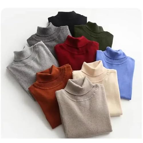 Men Turtleneck Cashmere Sweater Classic Long Sleeve Slim Knit Pullover Jumper Business Warm Sweaters2
