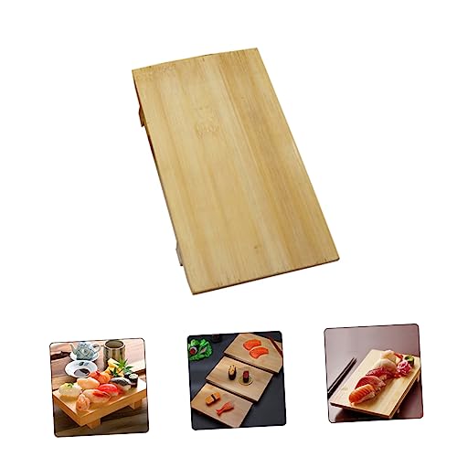 Set plato sushi bambú estilo japonés para servir miniatura 6