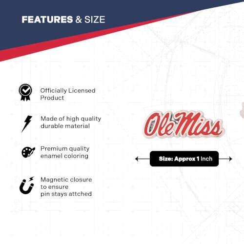 Image of Desert Cactus Mississippi Ole Miss Rebels Magnetic Metal Lapel Pin (B)