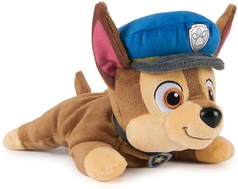 GUND PAW Patrol Chase Plush, Official Lounging Chase Plush Toy, Weighted Stuffed Animal, Sensory Toy for Ages 1 and Up, 8”