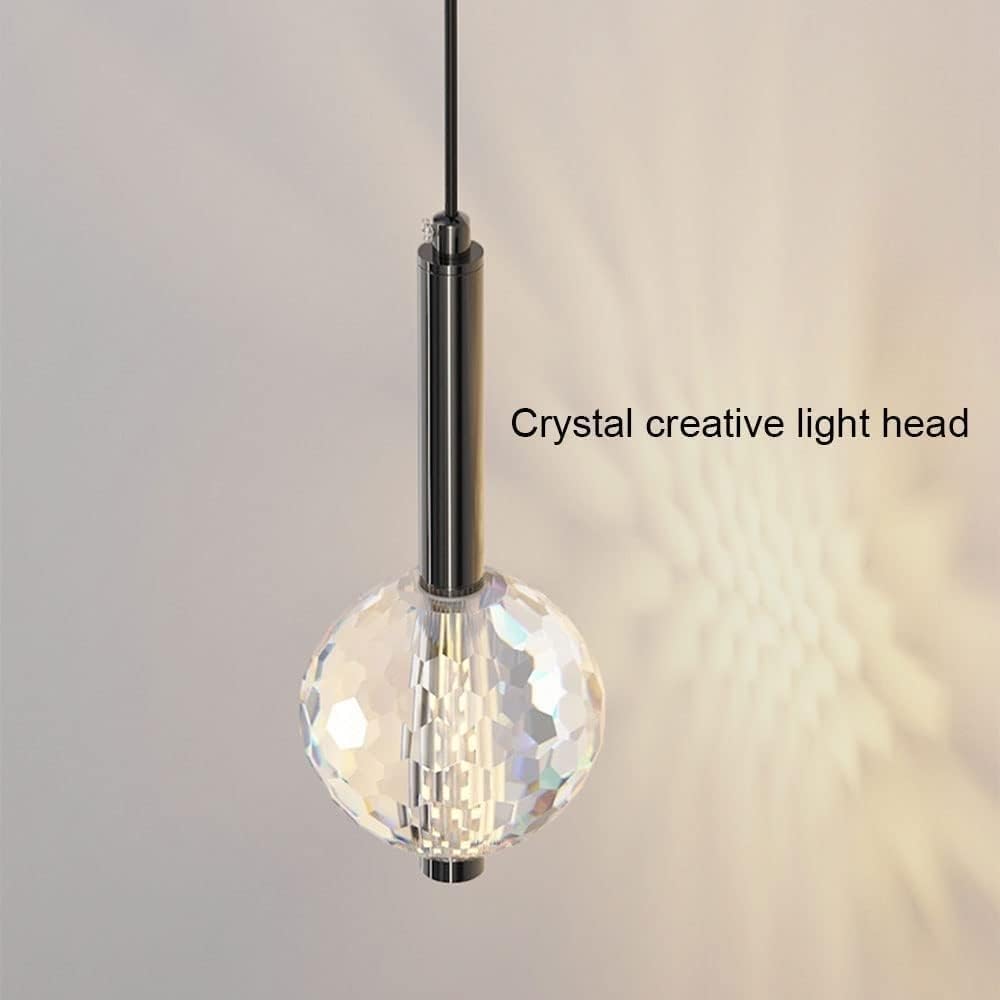Modern Indoor Crystal Wall Lamp LED Bedroom Bedside Wall Light Living Room Black Wall Mounted Lamp for Living Room Study Corridor Dining Room Balcony Stairs Porch Hall