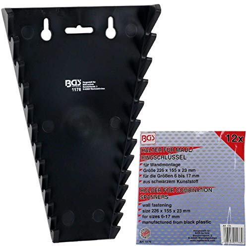 BGS 1176 | Halter für Maul-/Ringschlüssel | 12 Auflagen | für Wandmontage