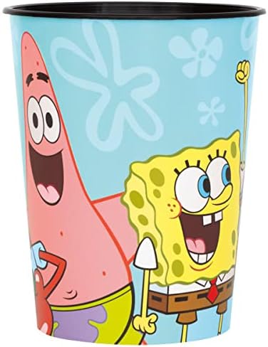 Unique Spongebob Squarepants Birthday Party Supplies Bundle Pack includes 12 Plastic Reusable Cups image 3