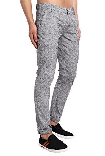 Image of Majestic Man Men's Slim Fit Mid Rise Casual Comfortable Trousers