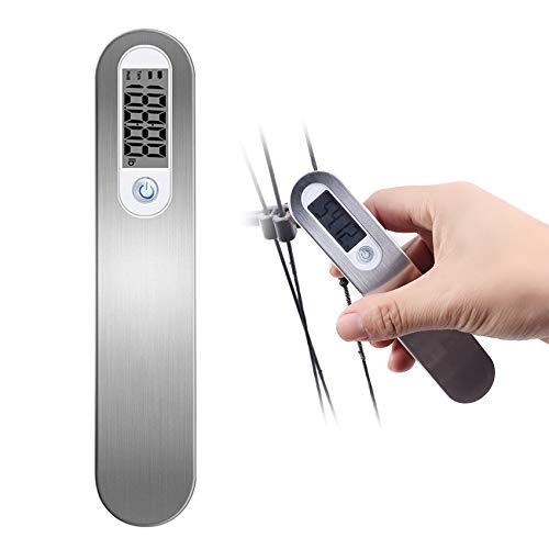 Preisvergleich Produktbild growfast Digitale Bogenschießenwaage, 50 kg, hohe Präzision, robuste Waage, Hintergrundbeleuchtung, Hängewaage, ultra-tragbare Waage mit Haken mit LCD-Display (Silber)