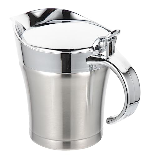 Toyvian Salsera de Acero Inoxidable Pequeña para Cocina Dispensador de Salsa para Barbacoa y Comedor Casa Resistente y para Salsas Calientes y Frías