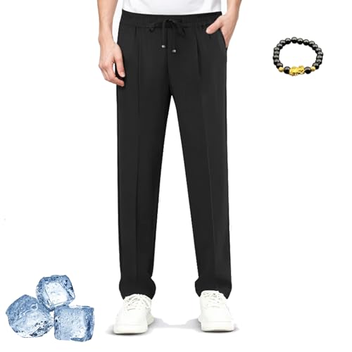 Orinbloom Silk Pants, Airflexion - Pull On Ice Silk Comfort Everyday Pants, Dynamic Stretch Pant, for Men Over 50