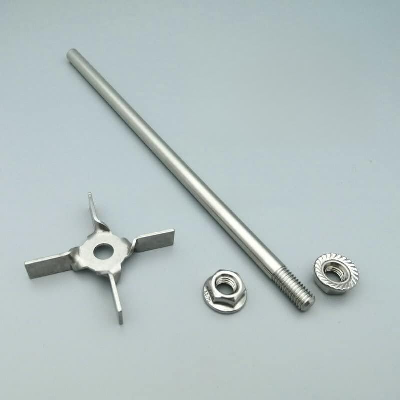 Paleta agitadora, 304 Stainless Steel 4-Blade Overhead Stirring Rod for Laboratory 1set 60/70x8x200-400mm(70x8x400mm)